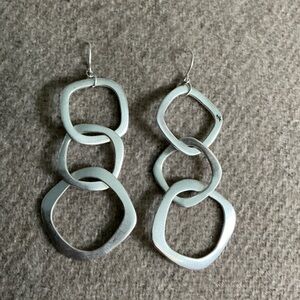 Navajo Silver Geometric Earrings